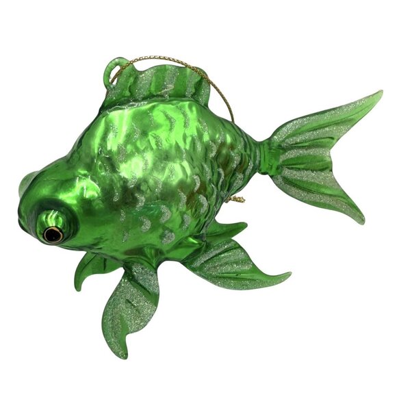 4 Glass Crab Koi Fish Pufferfish Ocean Seaside Coastal Tropical Ornament Lot - Picture 5 of 10